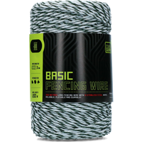 ZoneGuard 3 mm Basic afrasteringsdraad wit donkergroen 200 m