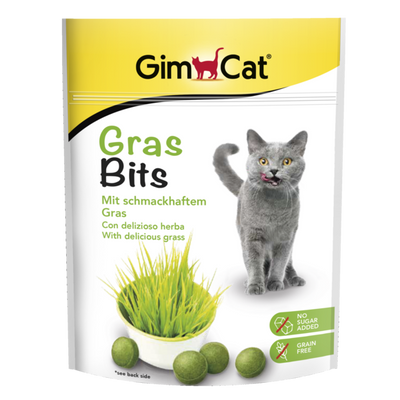 GimCat Gras Bits 140 g Foto van GimCat Gras Bits 140 g