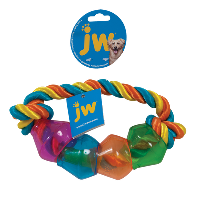 Foto van JW Treat Pod Rope Ring Large 22cm Multi Color
