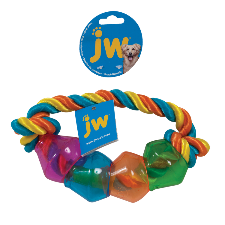 Foto van JW Treat Pod Rope Ring Large 22cm Multi Color