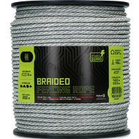 ZoneGuard 6 mm gevlochten afrasteringskoord wit groen 200 m