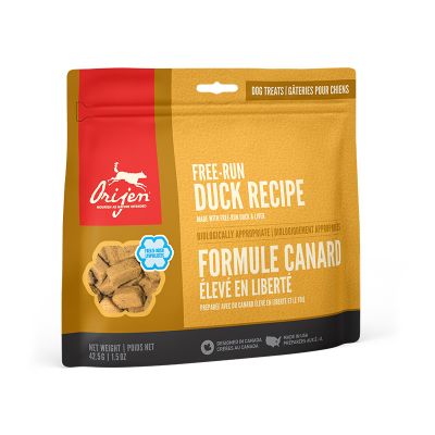 Orijen FREEZE-DRIED TREATS Dog Free-Run Duck 42.5 gr. Foto van Orijen FREEZE-DRIED TREATS Dog Free-Run Duck 42.5 gr.
