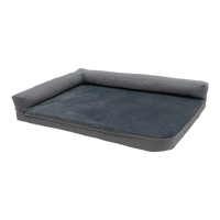 Madison Royal pet bed Oxford en Velours grijs L