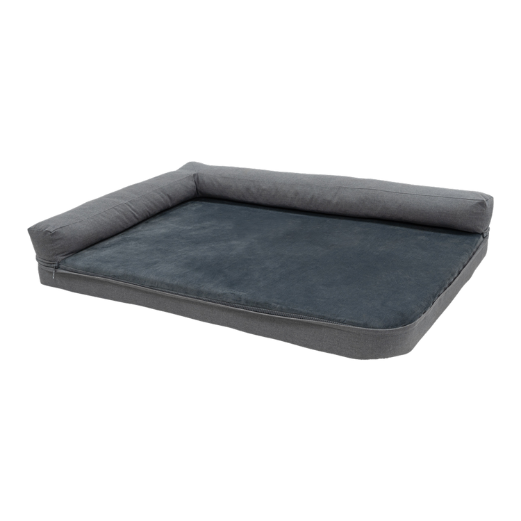 Foto van Madison Royal pet bed Oxford en Velours grijs L