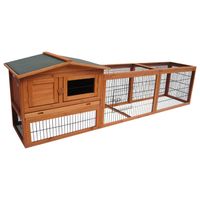 Flamingo Konijnenhok met ren Sunshine Jumbo