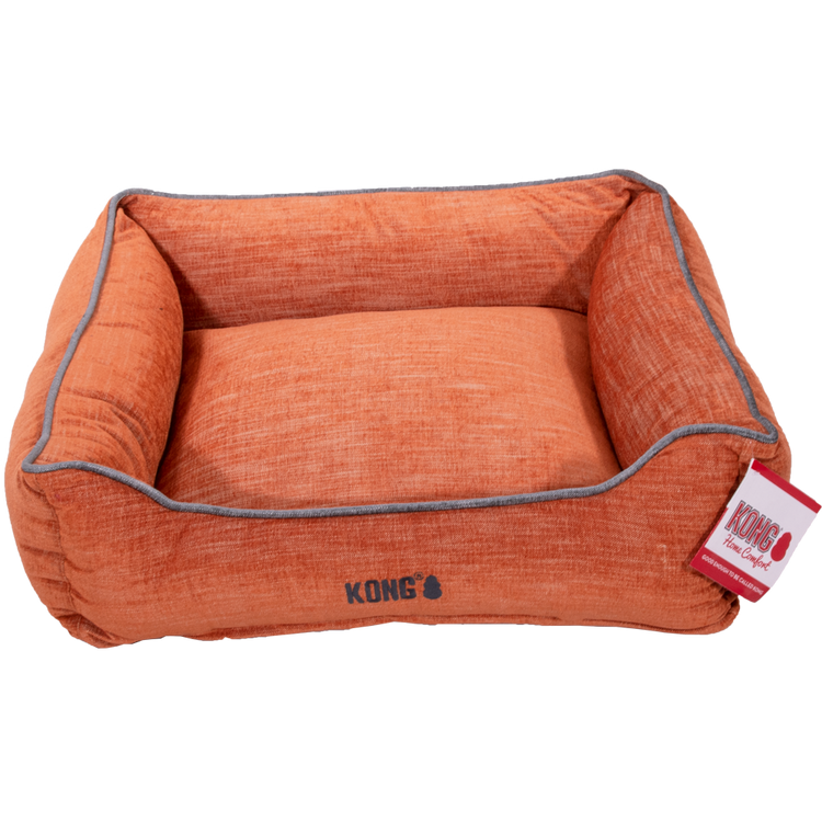 Foto van KONG Lounger Beds Medium. Oranje met grijze lijn
