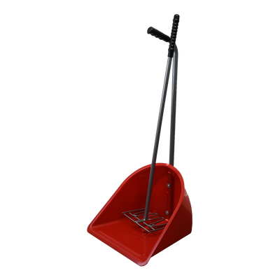 Foto van Mestboy opraapbak 78 cm + hark 85 cm rood