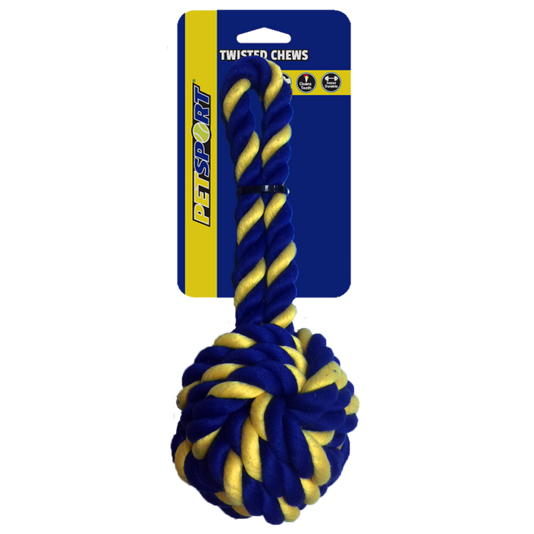 Foto van Braided Cotton Rope 28 cm Monkey Fist Large