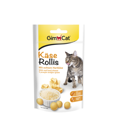 GimCat Kaas Rollis 40 g Foto van GimCat Kaas Rollis 40 g