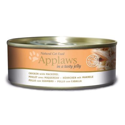 Foto van Applaws Kattenvoer Blik Jelly Kip & Makreel 156 gr.