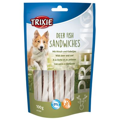 Foto van Trixie PREMIO Deer Fish Sandwiches - 6 stuks