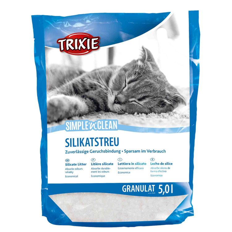 Trixie Simple'n'Clean granulaat silicaatstrooisel - 10 stuks Foto van Trixie Simple'n'Clean granulaat silicaatstrooisel - 10 stuks