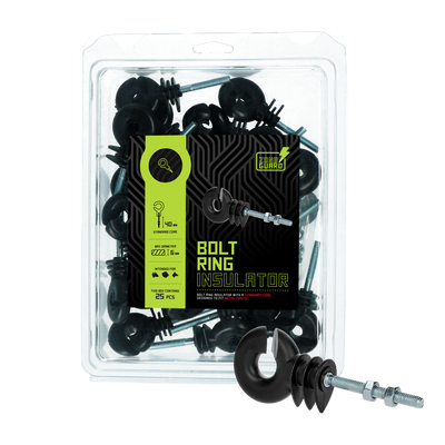 Foto van ZoneGuard Ringisolator zwart met moer (mdk)