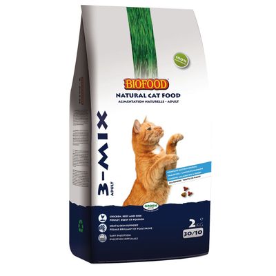 Foto van Biofood Kattenbrokjes 3-mix