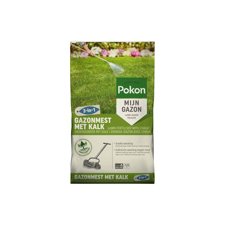 Pokon Gazonmest met kalk 3-in-1 Foto van Pokon Gazonmest met kalk 3-in-1