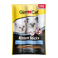 GimCat Kitten Sticks met kalkoen & calcium 3 st.