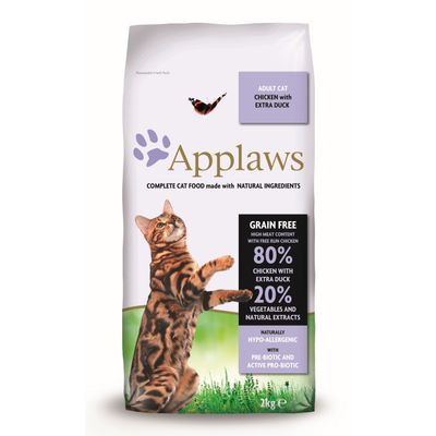 Foto van Applaws Kattenvoer Droog Adult Kip & Eend 2 kg.