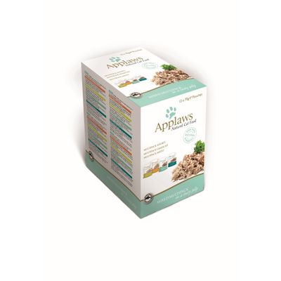 Foto van Applaws Kattenvoer Quick Serve Jelly Multipack Tasty Selection 12 x 70 gr.