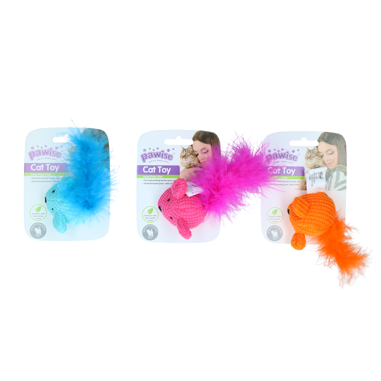 Foto van Pawise Wool mice toy asst