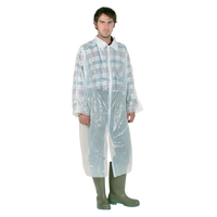 Wegwerp bezoekersjas wit Plastic XL