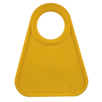 Nekplaatje blanco geel Flexi