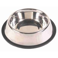 Trixie Voer/waterbak RVS/rubberring - 4 stuks