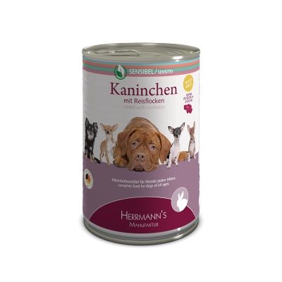 Foto van SENSITIVE Rabbit with Rice Flakes 400 gr.