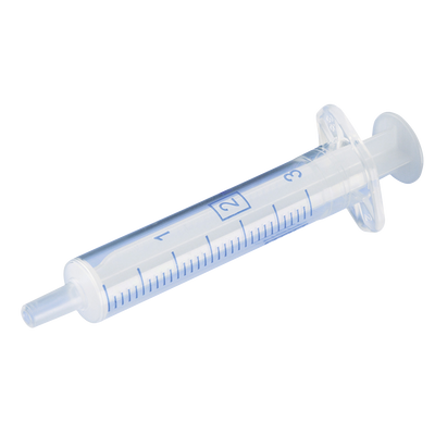 Foto van Wegwerpspuit 2-delig Luer Slip 2/3 ml