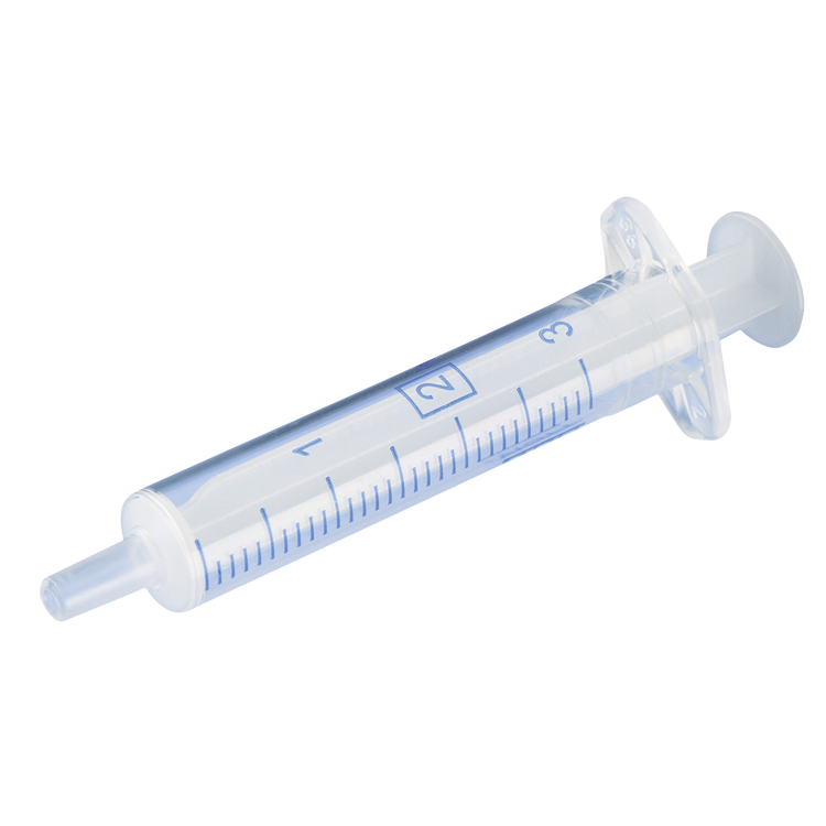 Foto van Wegwerpspuit 2-delig Luer Slip 2/3 ml