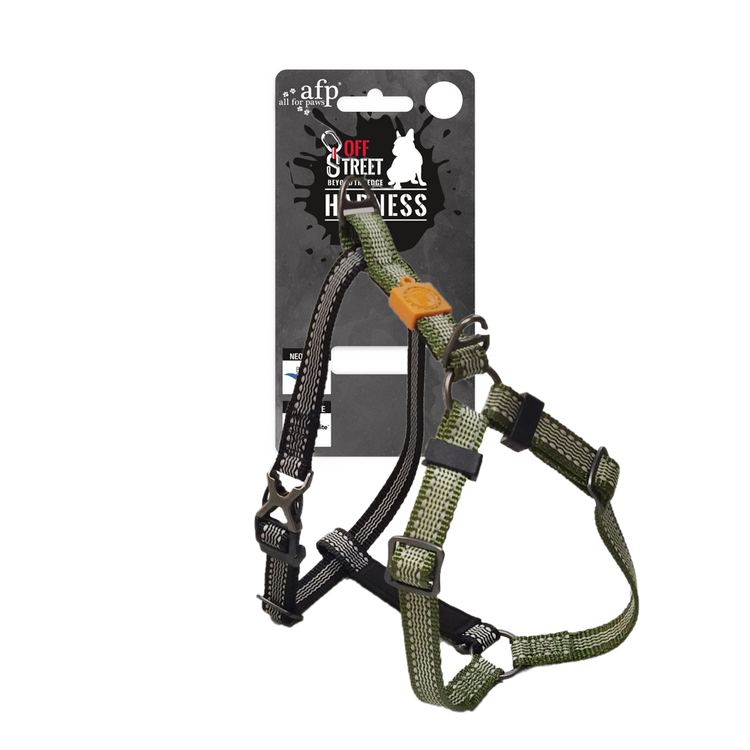 Foto van AFP Off Street Dog Non-pull Harness Olive Green L