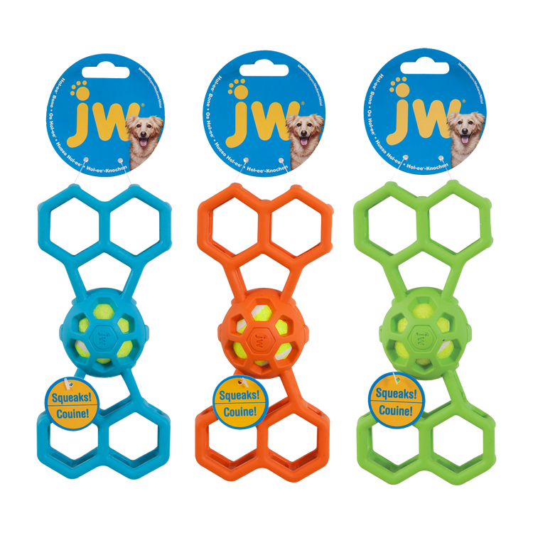 Foto van JW Hol-EE Bone with Squeaker Medium 20cm
