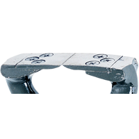 Hoeftang dubbele overbrenging messen