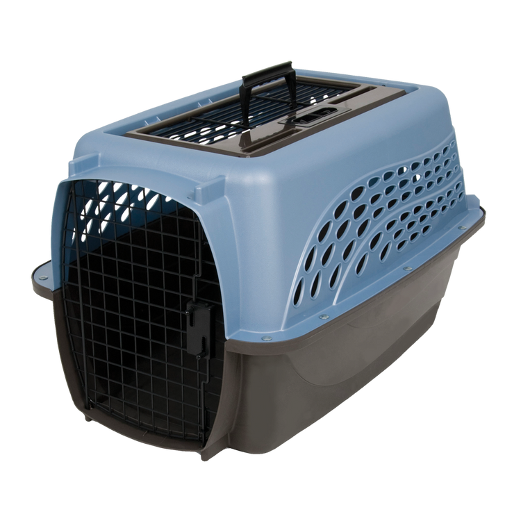 Foto van Petmate 2 Door Top Load Kennel S Blue
