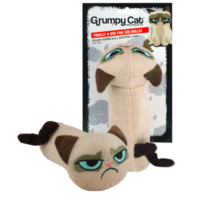 Foto van Grumpy Cat Toilet Paper Roll Knitted Cozy