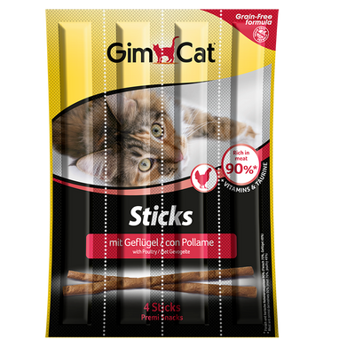 Foto van GimCat Sticks met gevogelte 4 stuks