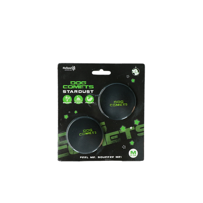 Foto van Dog Comets Ball Stardust Zwart Groen M 2-pack