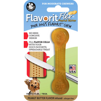 Pet Qwerks Flavorit Flex Peanut Butter Bone S 10 cm