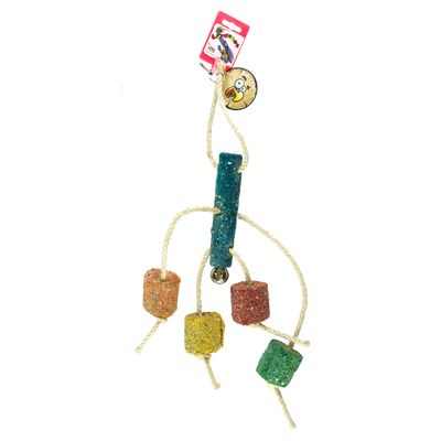 Foto van Birrdeeez Coral Ball en Sisal Cluster Parrot Toy