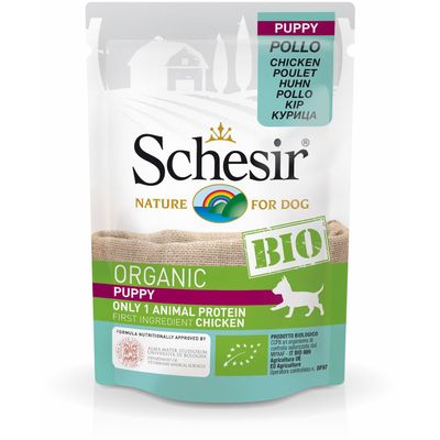 Foto van Schesir Puppy bio pouch