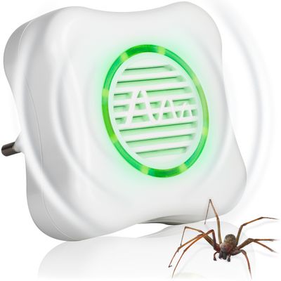 Foto van Spinnenverjager LED met Nachtlicht - Ultrasoon Spinnenafweer - Gardigo