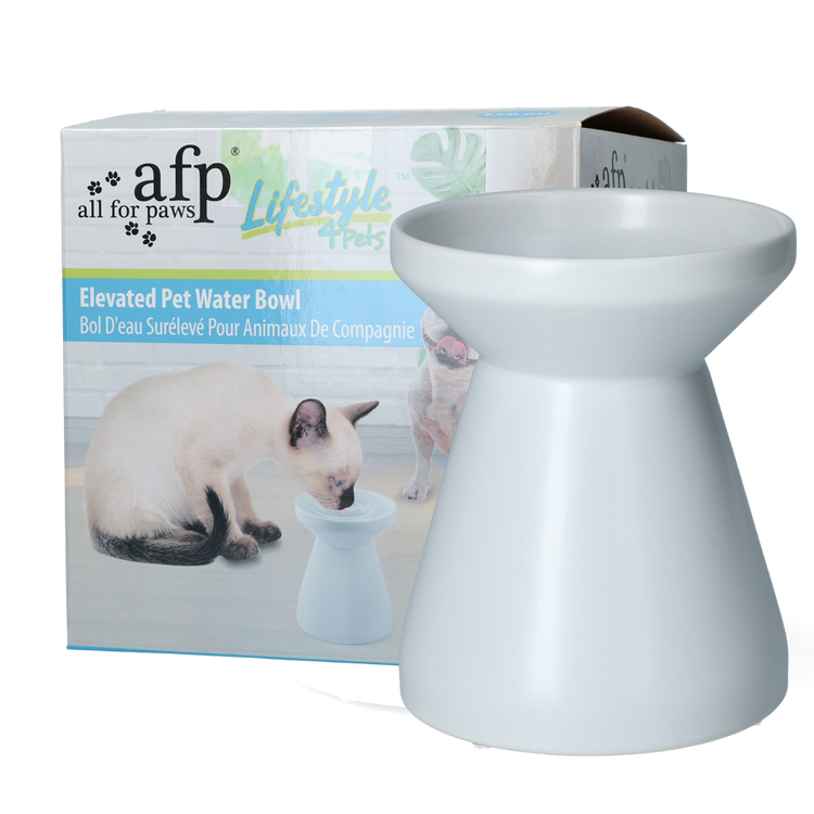 Foto van AFP Liftstyle4Pets - Elevated Pet Water Bowl - White