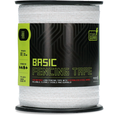 Foto van ZoneGuard 10 mm Basic afrasteringslint wit 200 m