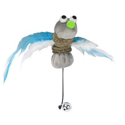 Foto van Crazy Cat Funny Bird vol met Madnip