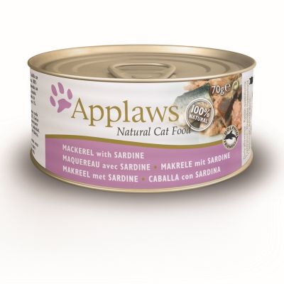Foto van Applaws Kattenvoer Blik Makreel & Sardine 70 gr.