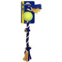 Medium 3-Knot Cotton Rope 38 cm with Tuff Ball (6 cm)