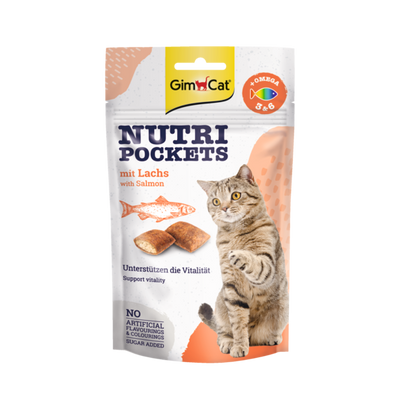 Foto van GimCat Nutri Pockets met zalm 60 g