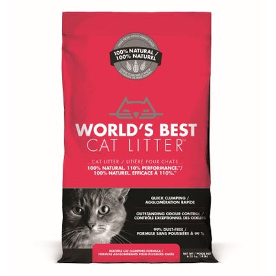 WORLDS BEST CAT LITTER Extra Strength Red 6.35 kg. Foto van WORLDS BEST CAT LITTER Extra Strength Red 6.35 kg.