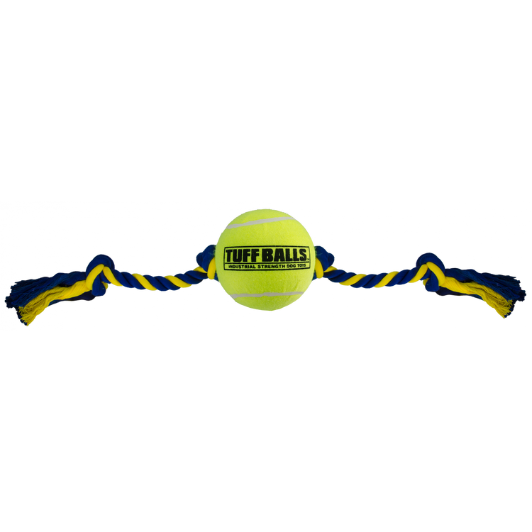 Foto van Mega Tuff Ball Tug 15cm. Rope 68cm