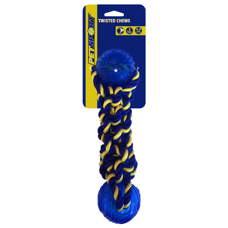 Foto van Braided Cotton Rope Bumper with 2 TPR Balls 35 cm