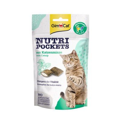 GimCat Nutri Pockets met kattenkruid 60 g Foto van GimCat Nutri Pockets met kattenkruid 60 g